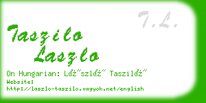 taszilo laszlo business card